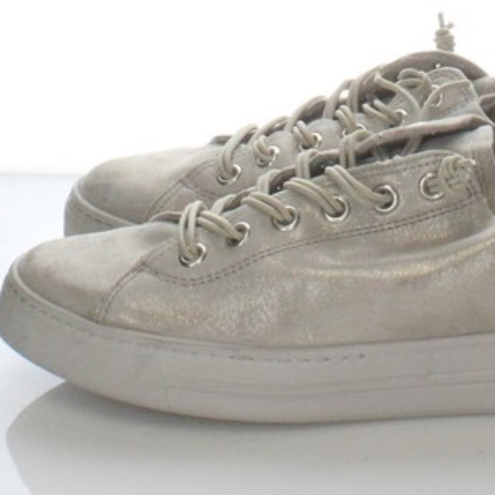 Paul Green Hadley Sneaker , Cashmere Metallic Suede, size UK 7.5 / US 10 - Picture 2 of 6
